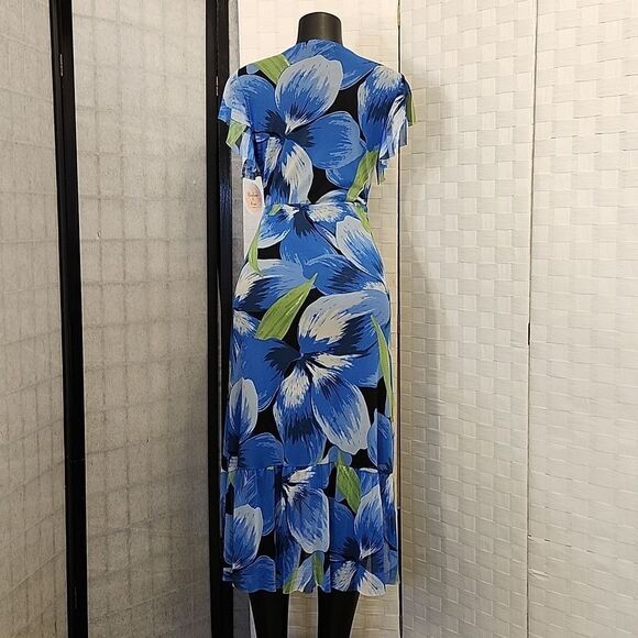 BRAND NEW HARLON & ROSE FLORAL PRINT SHORT SLEEVE DRESS - Picture 10 of 15